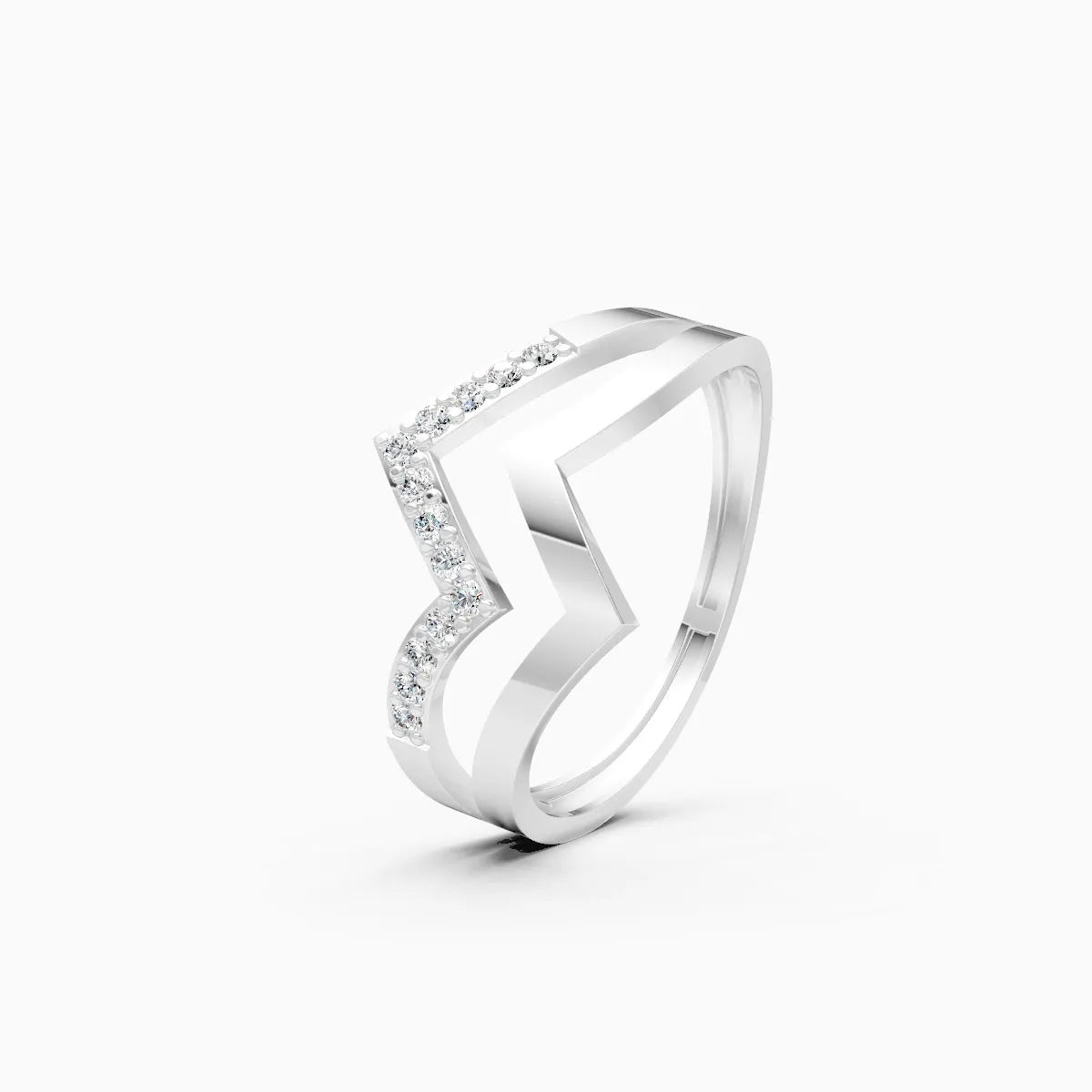 Dual Chevron Diamond Band