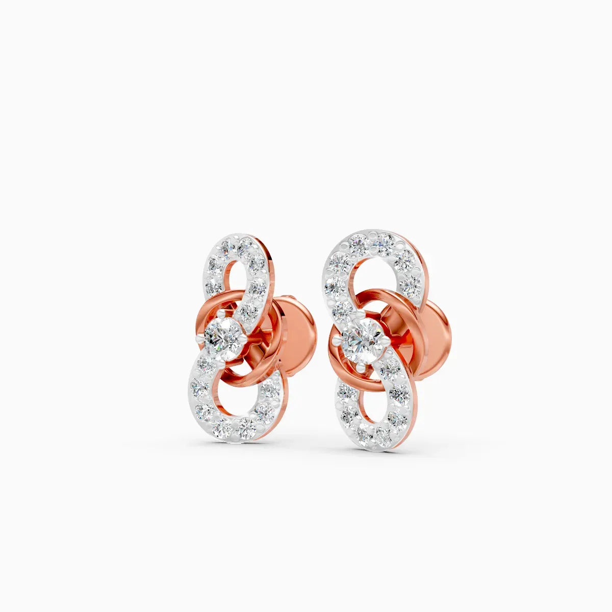 Interlinked Infinity Diamond Studs