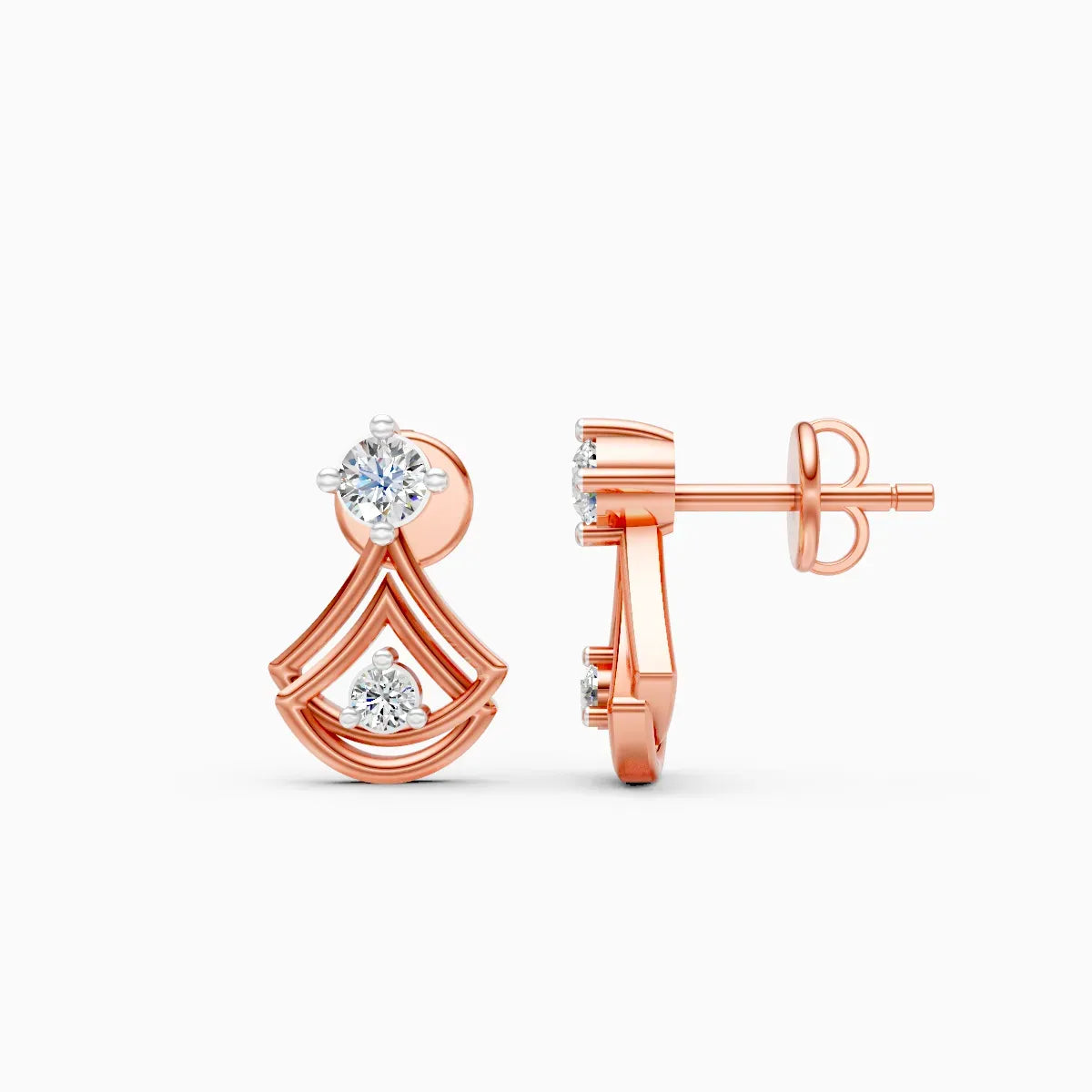 Dual Curve Diamond Studs