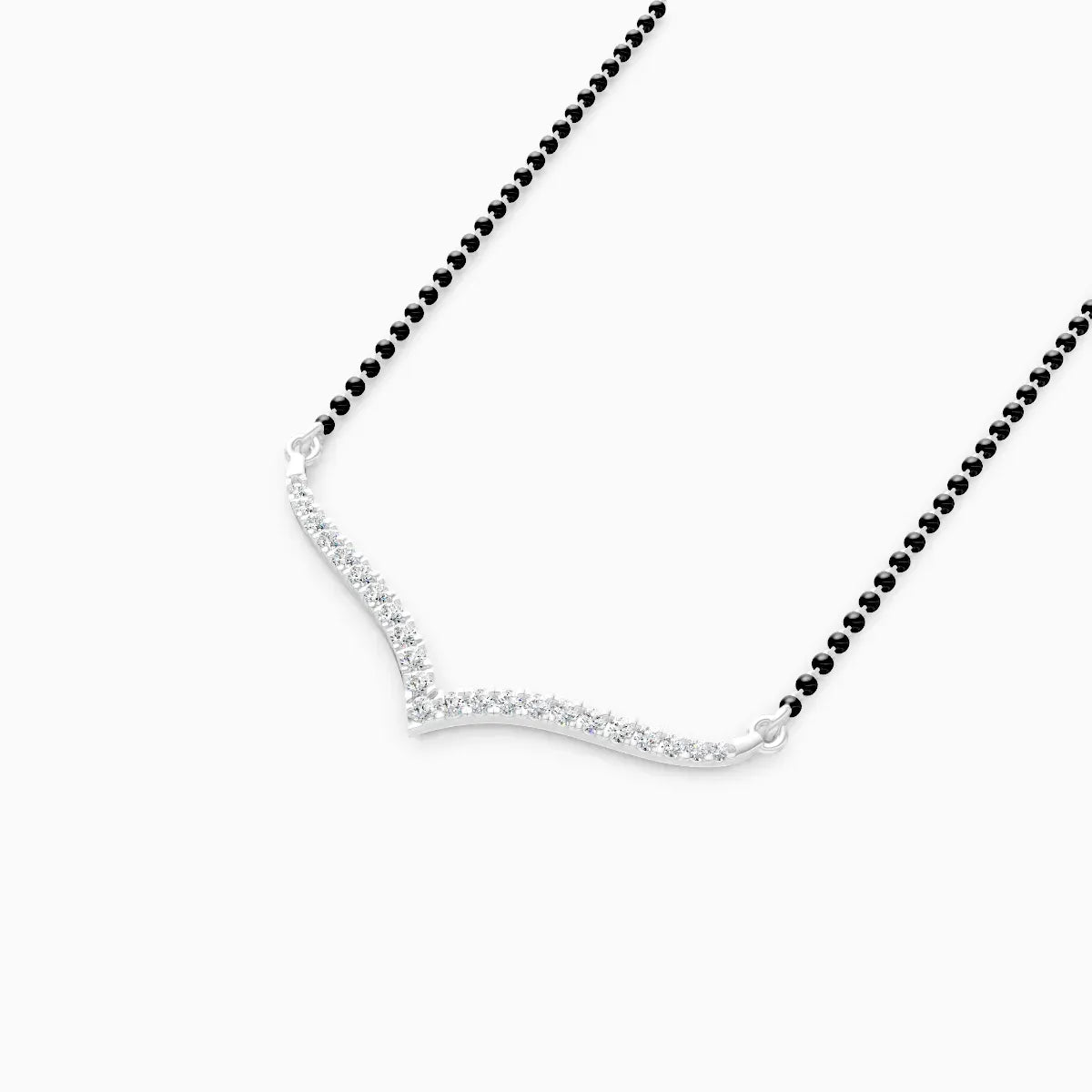 Elegant V Shape Curve Diamond Mangalsutra