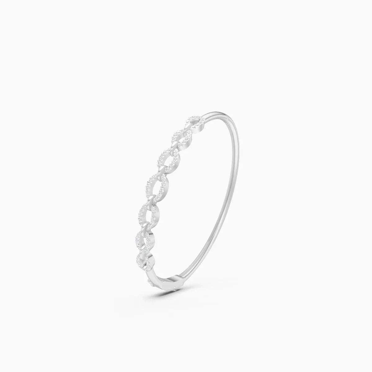 Classy Linked Design Diamond Bracelet