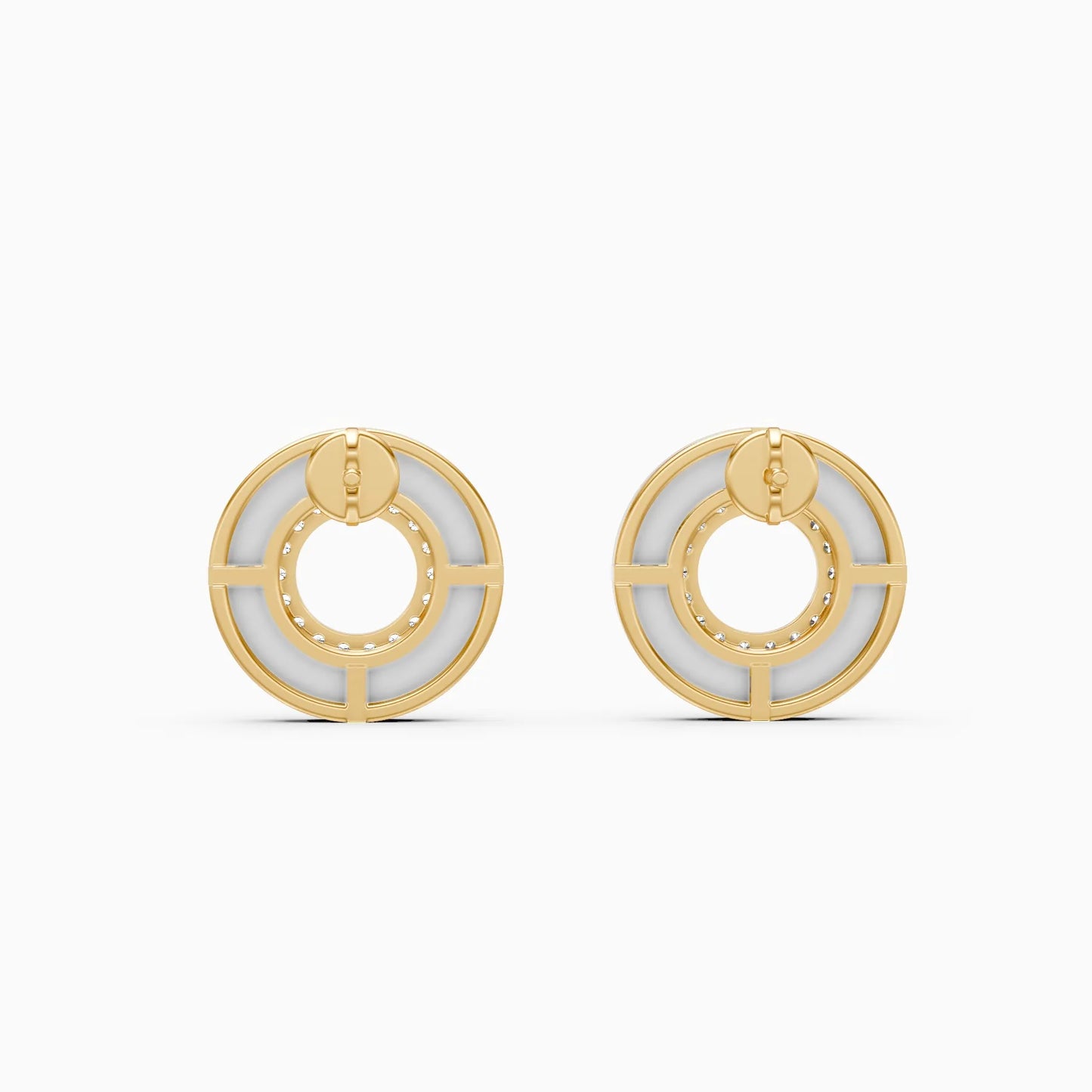 Elegant Halo Diamond Stud Earrings