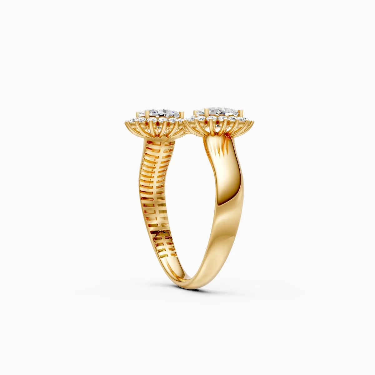 Twin Bloom Lab Grown Diamond Ring
