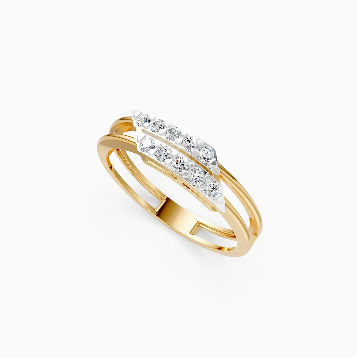 Twin Bar Diamond Ring