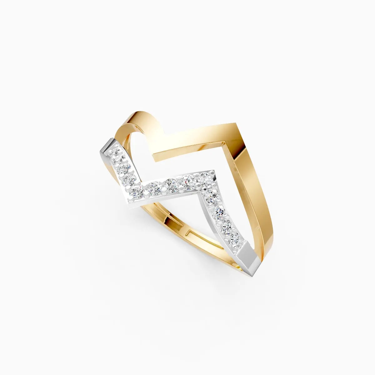 Dual Chevron Diamond Band