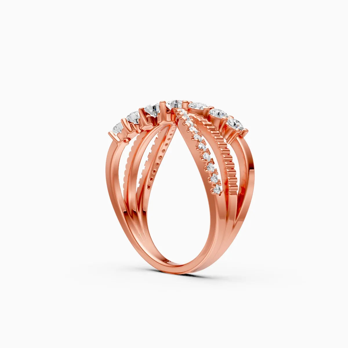 Infinity Cross Lab Grown Diamond Ring