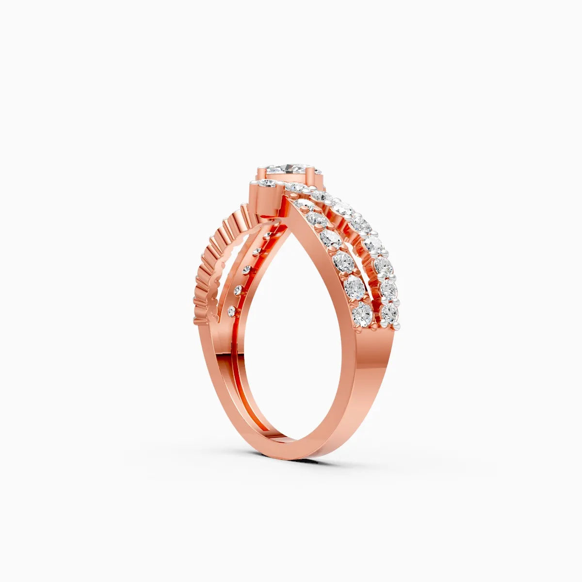 Crown Embrace Lab Diamond Ring