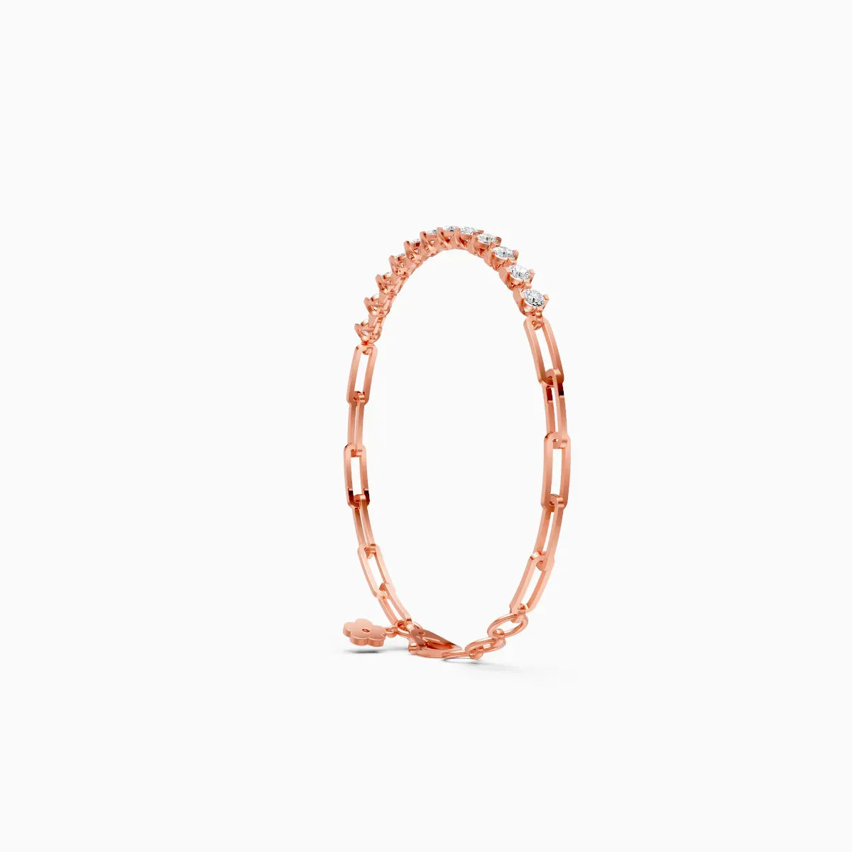 Round Light Weight Tennis Lab Grown Diamond Bracelet