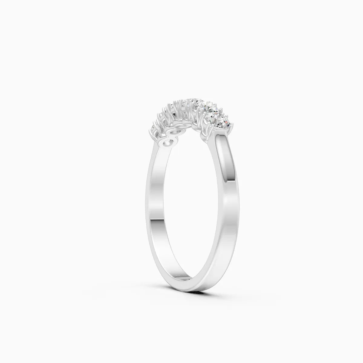 Elegant Prong-Set Diamond Half Eternity Ring