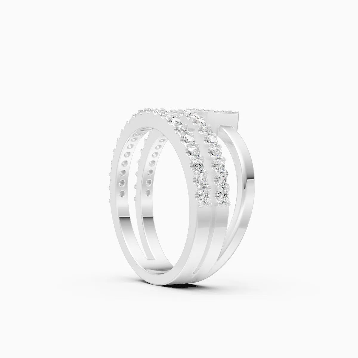 Minimal Line Baguette Center Diamond Ring