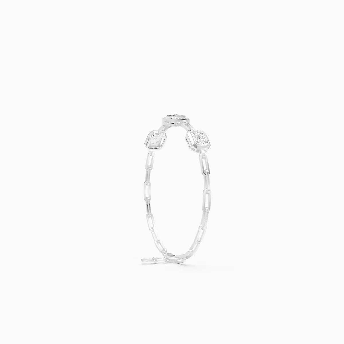 Linear Triple Accent Diamond Bracelet