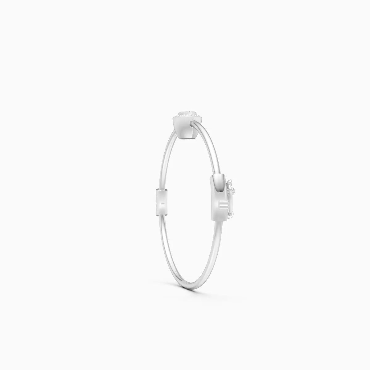 Stylish Signature-Shaped Diamond Bracelet