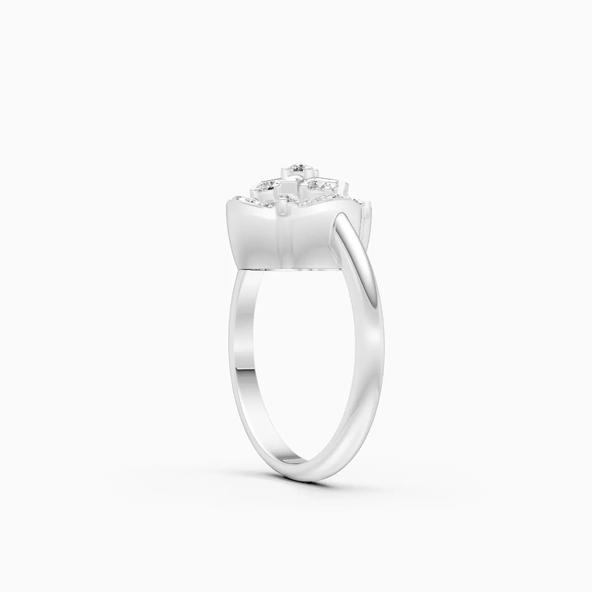 Royal Cluster Twilight Glow Lattice Ring
