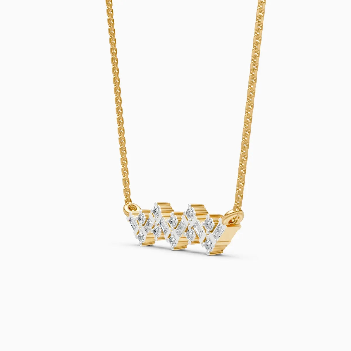 Minimalist Zigzag Gleam Necklace