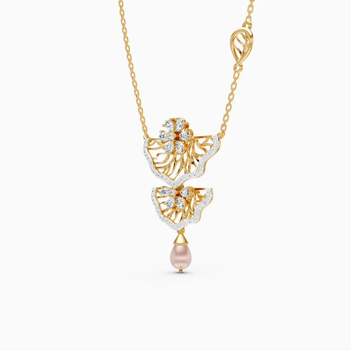 Blossom Leaf Lab Grown Diamond Pendant