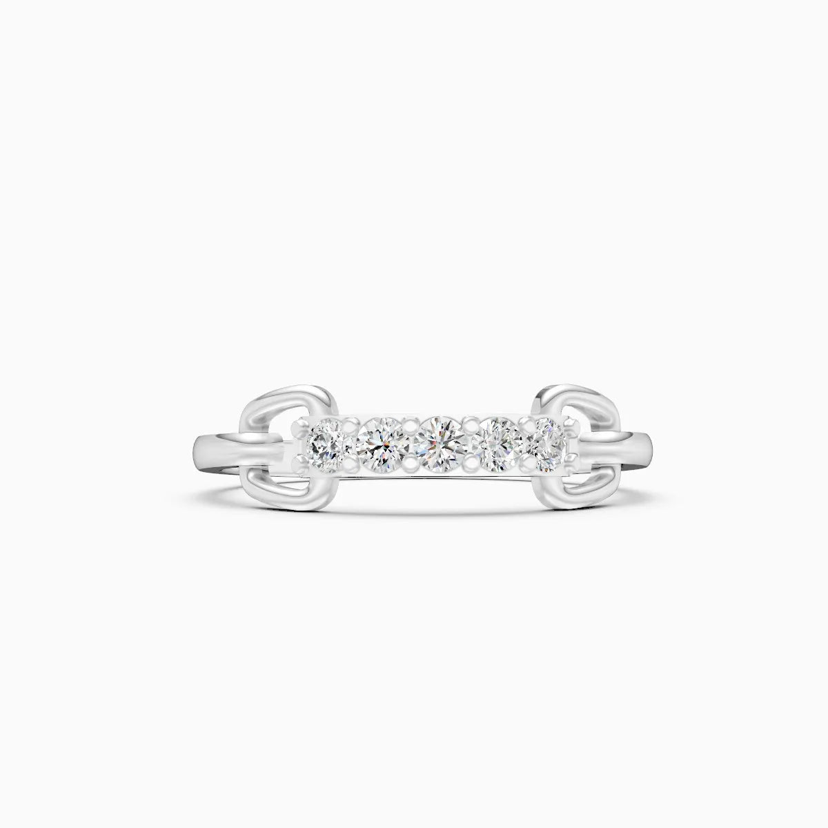 Diamond Chain Bar Ring