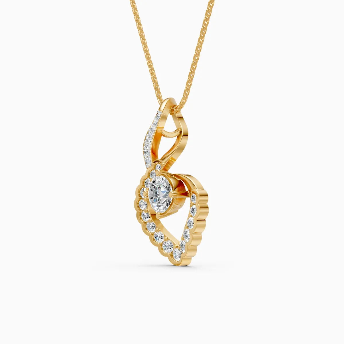 Celeste Swirl Lab Grown Diamond Pendant