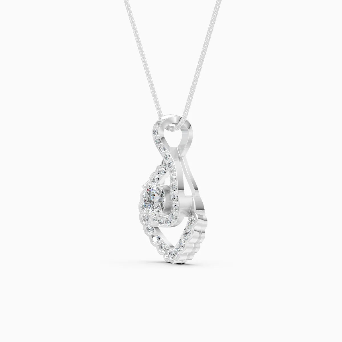 Twinkling Curve Lab-Grown Diamond Pendant