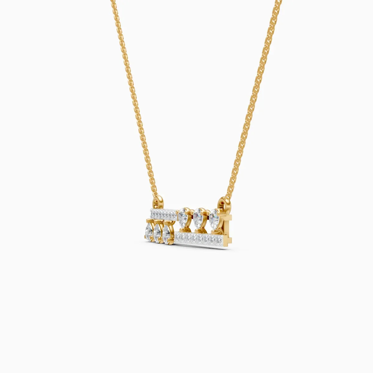Pear-Cut Drop Diamond Necklace
