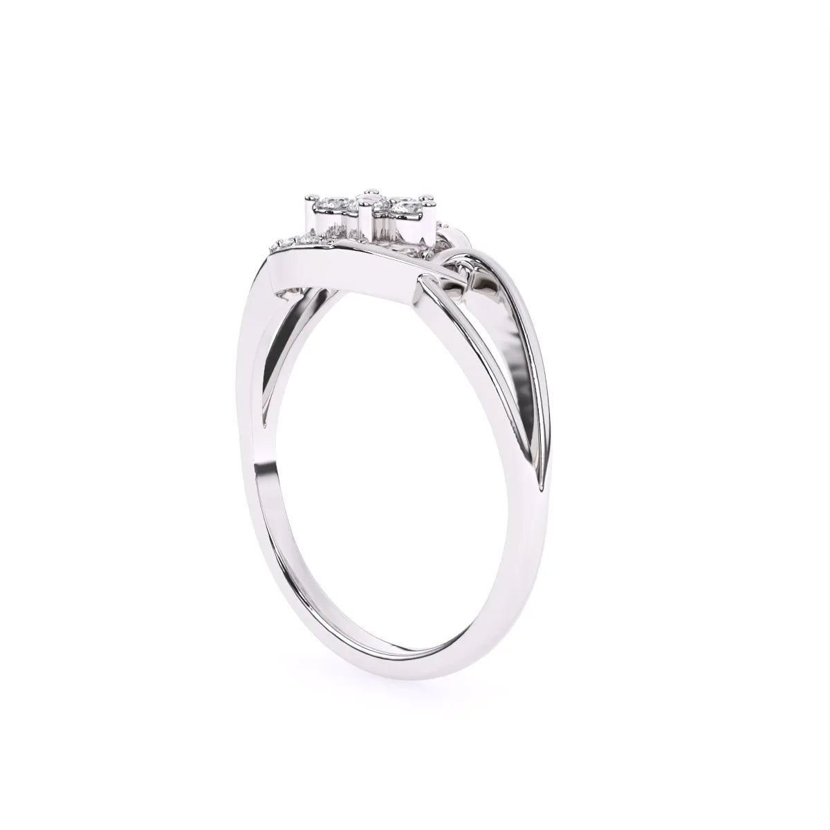 Unique Pear Shape Style 14K Gold Diamond Ring