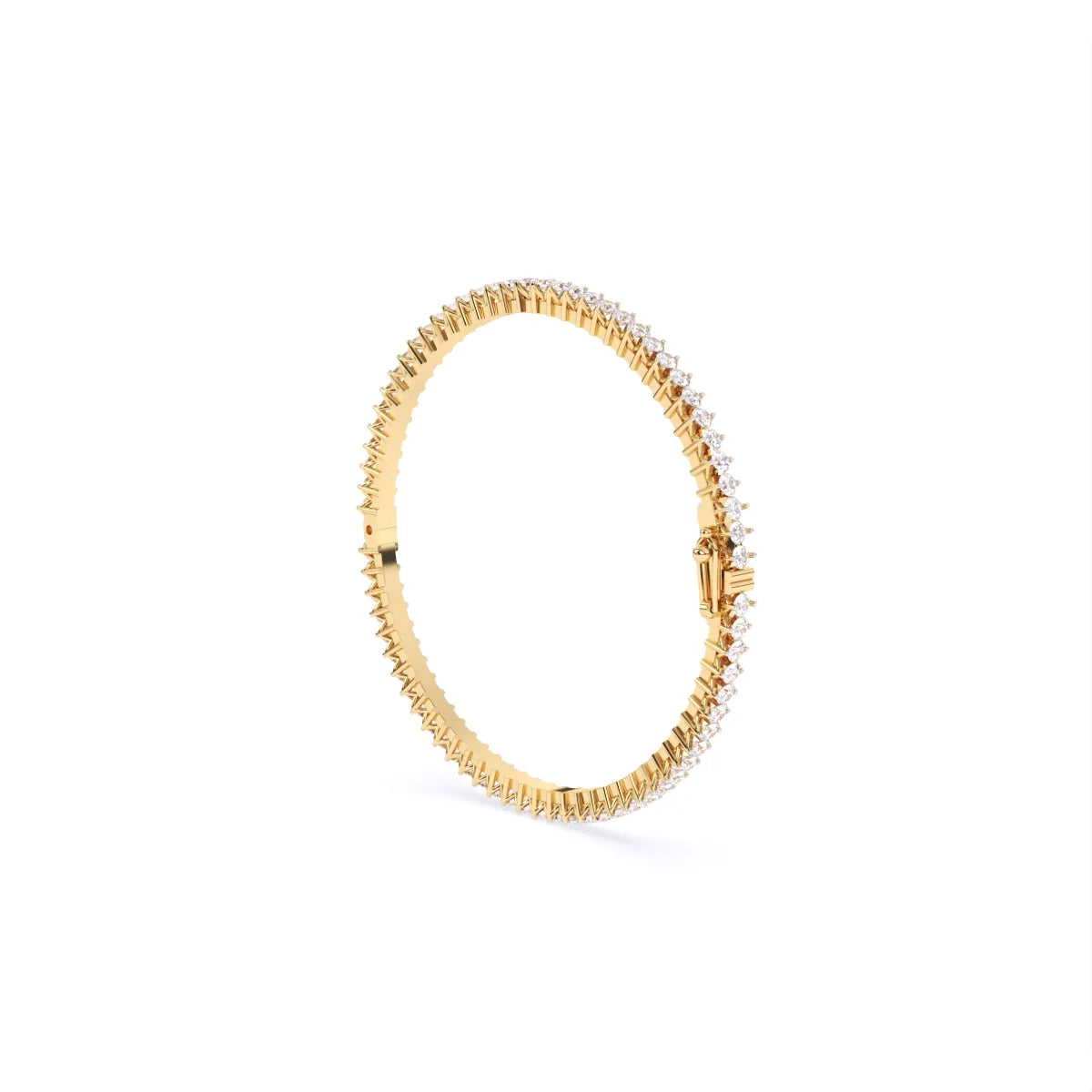 Round Solitaire Lab Grown Diamond Bangles