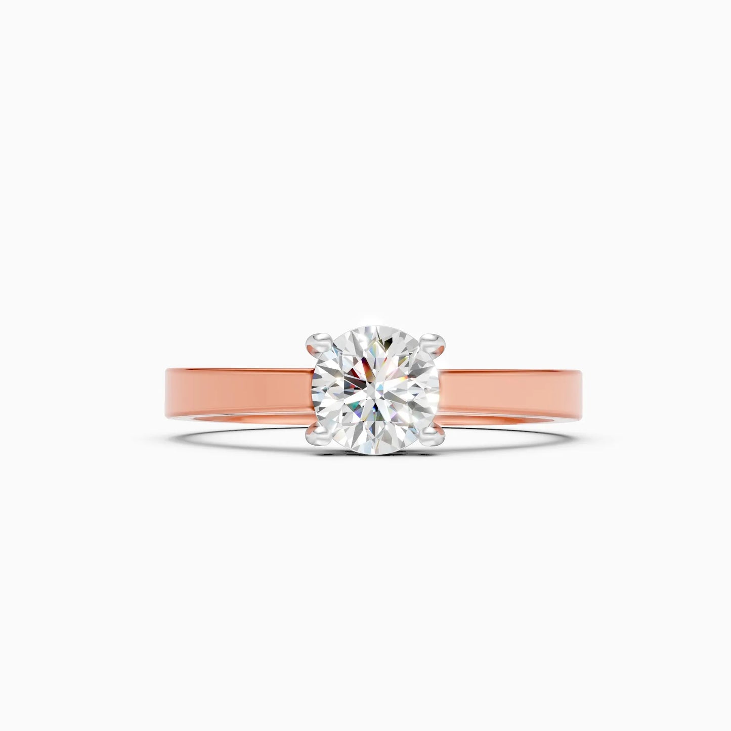 Dainty Round Cut Lab Grown Diamond Solitaire Ring