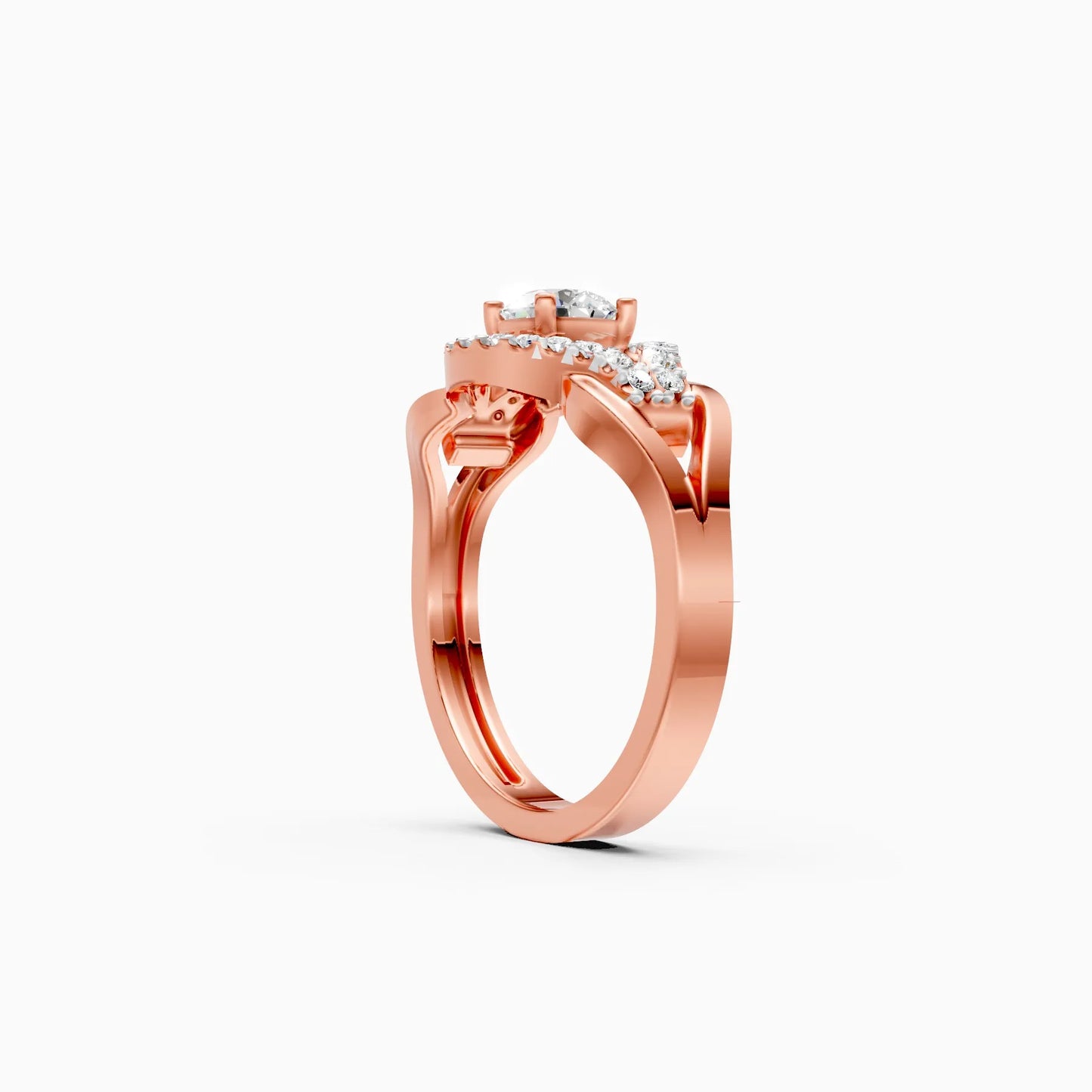Celeste Spark Halo Solitaire Ring
