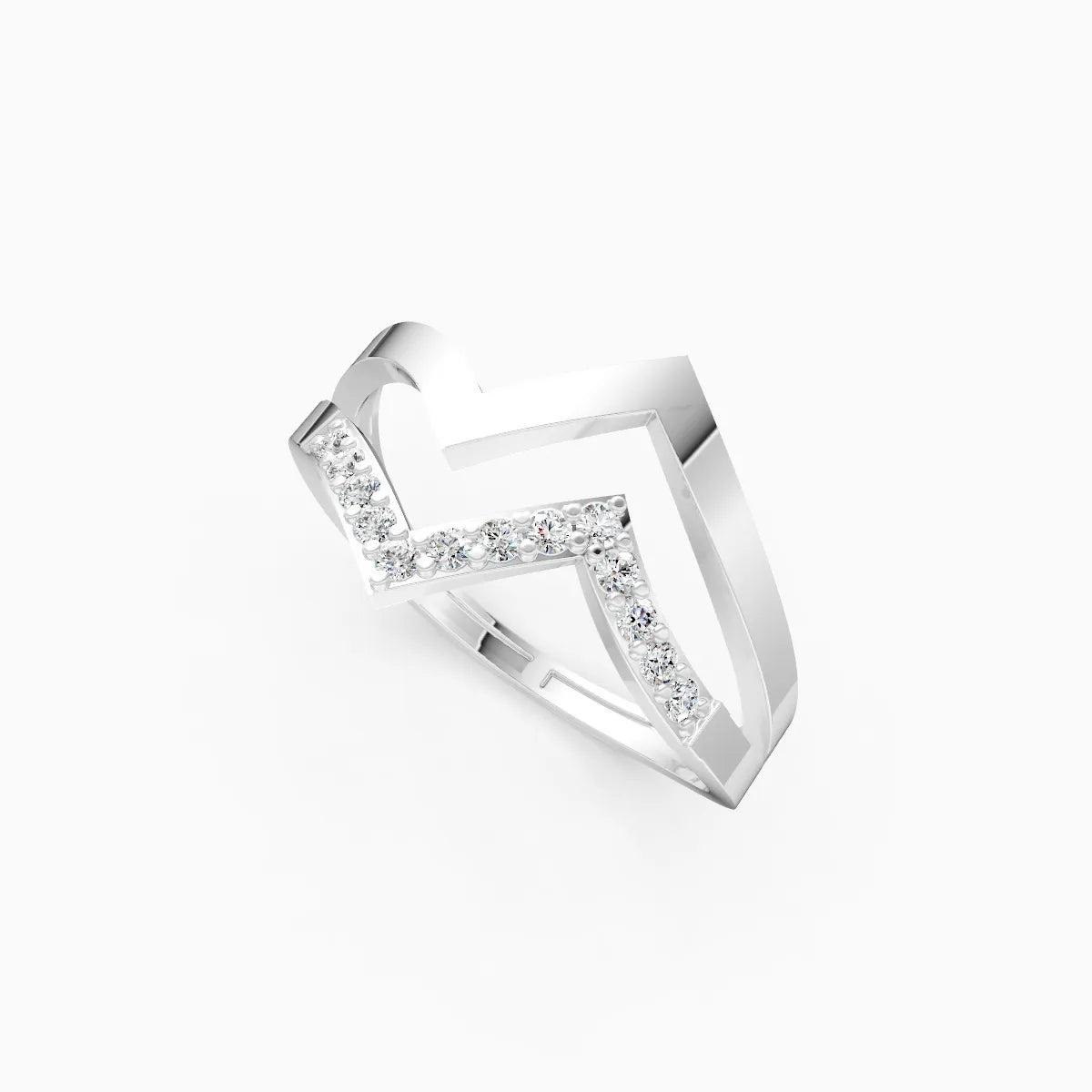 Dual Chevron Diamond Band