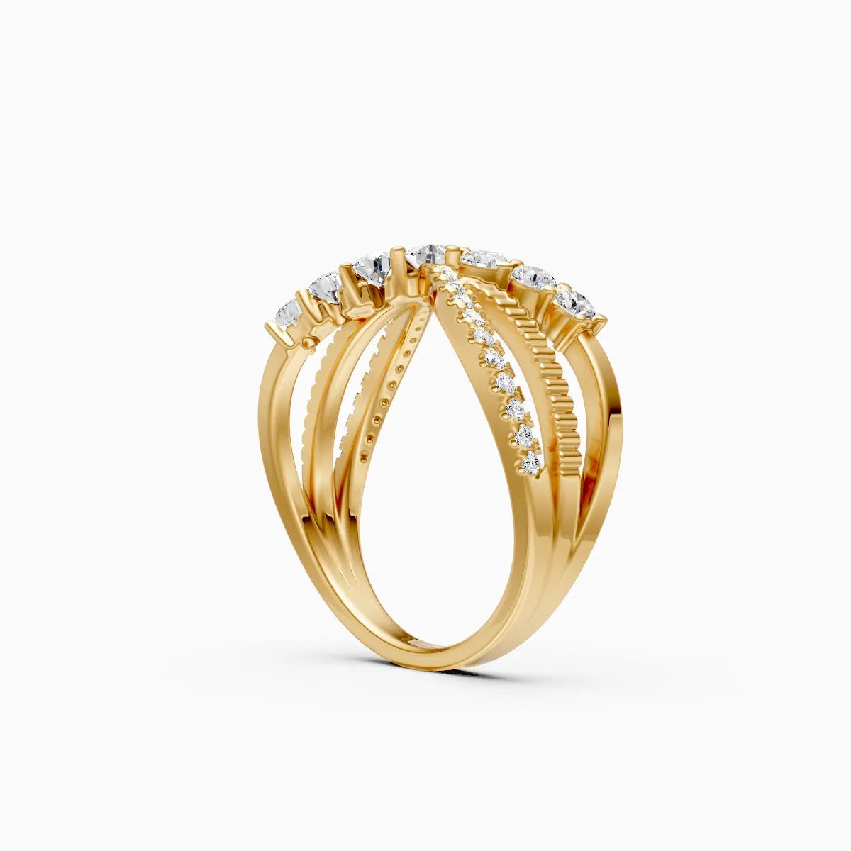 Infinity Cross Lab Grown Diamond Ring
