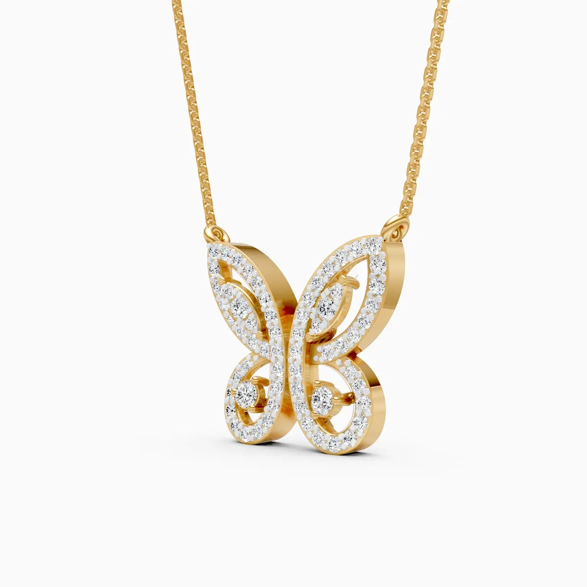 Butterfly Style Lab Grown Diamond necklace