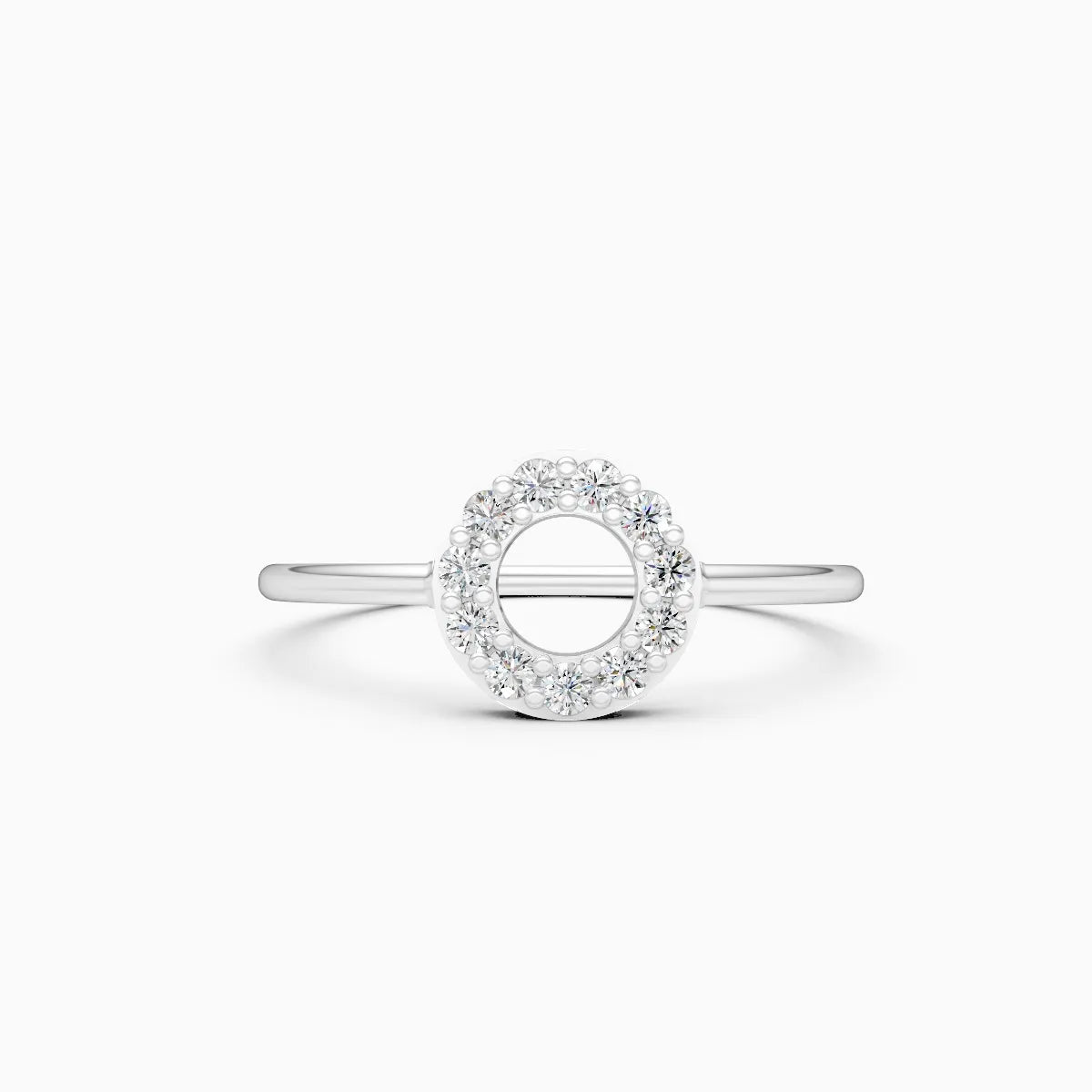 Open Halo Circle Ring