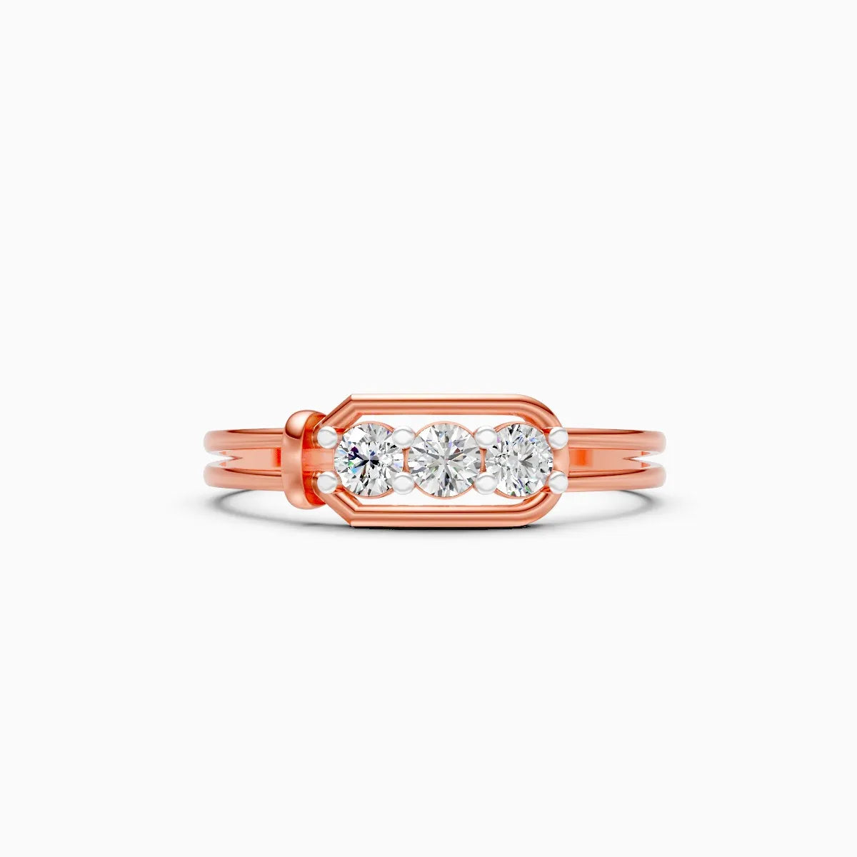 Three Diamond Bar Ring