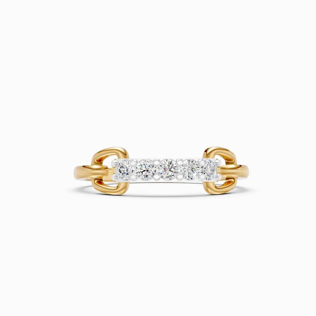 Diamond Chain Bar Ring