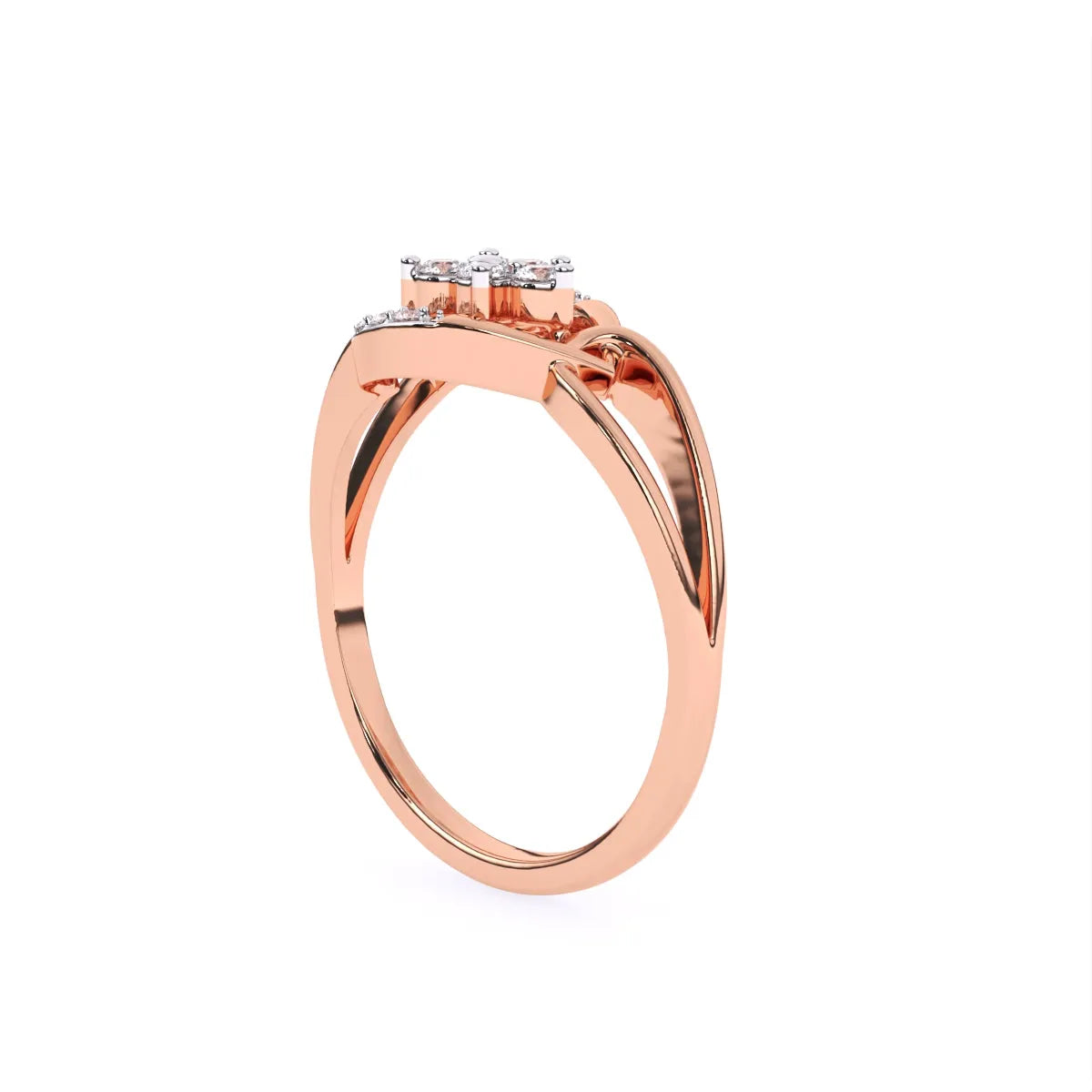 Unique Pear Shape Style 14K Gold Diamond Ring