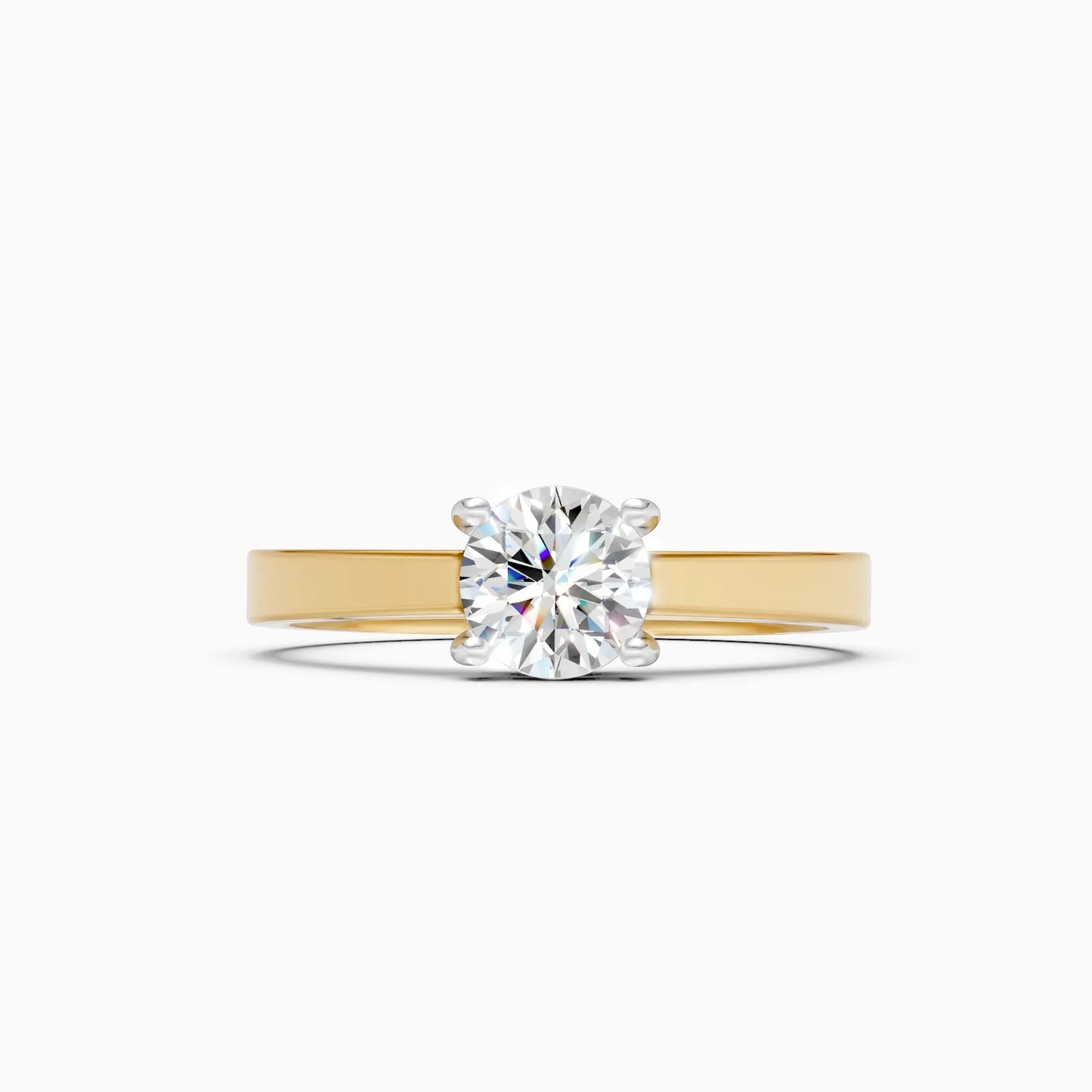 Dainty Round Cut Lab Grown Diamond Solitaire Ring