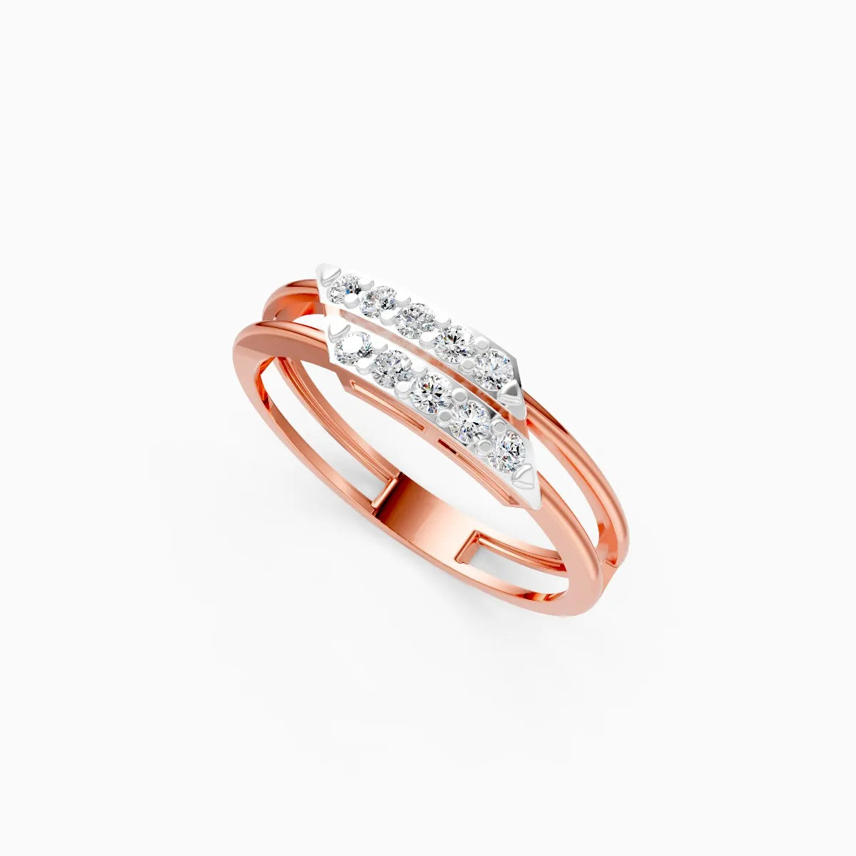 Twin Bar Diamond Ring