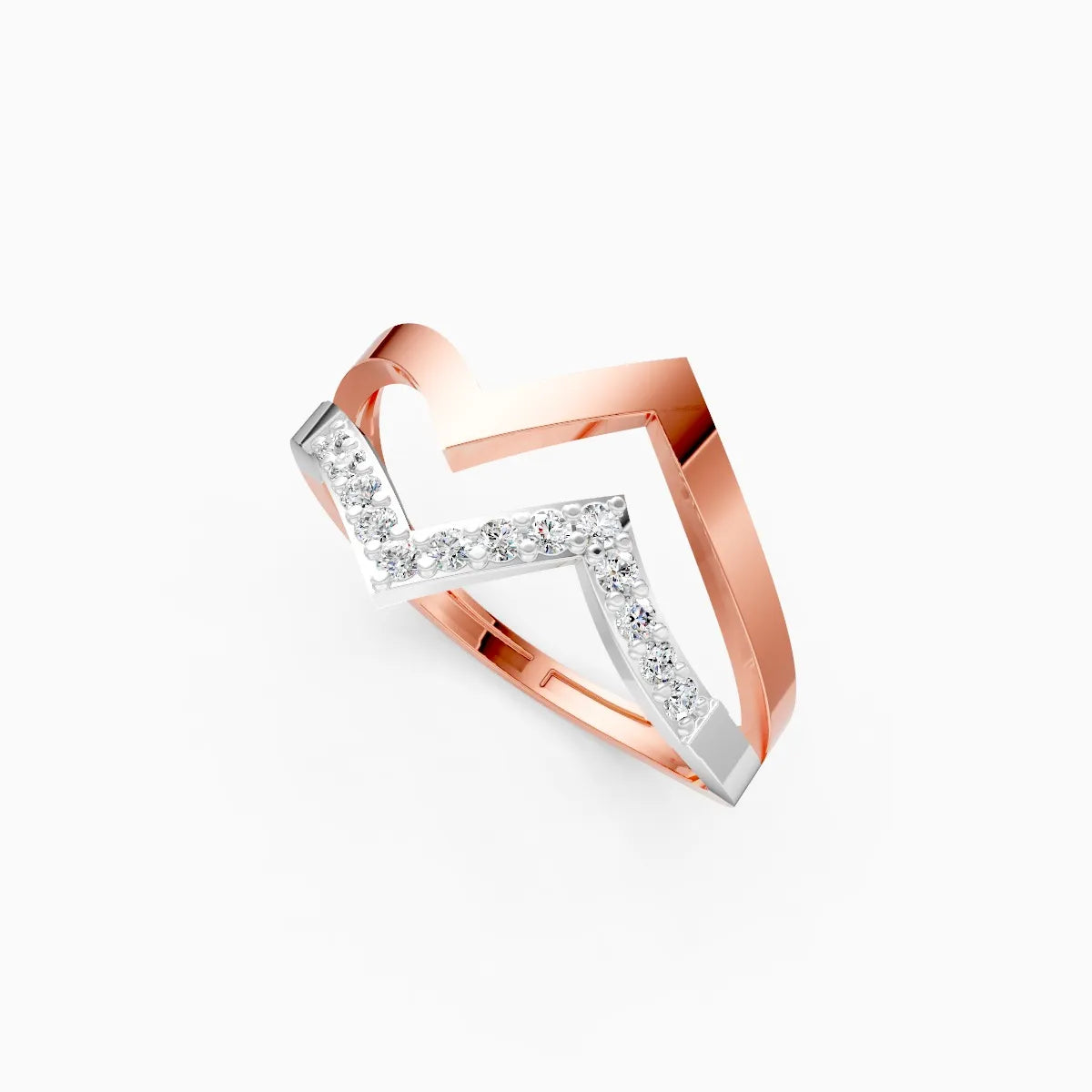 Dual Chevron Diamond Band