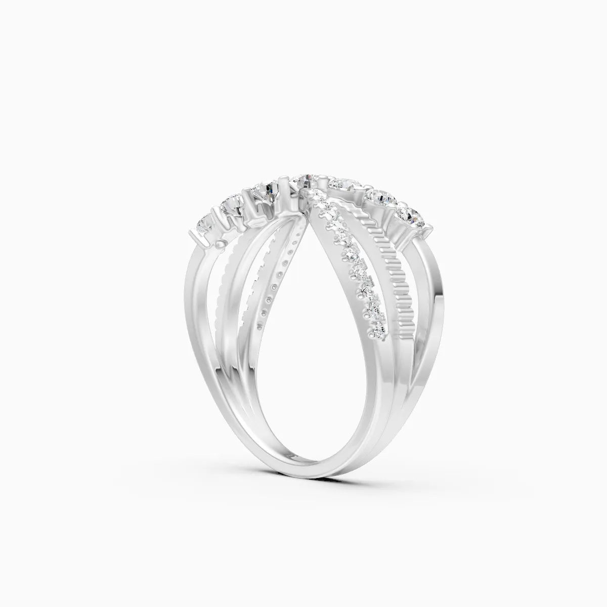 Infinity Cross Lab Grown Diamond Ring