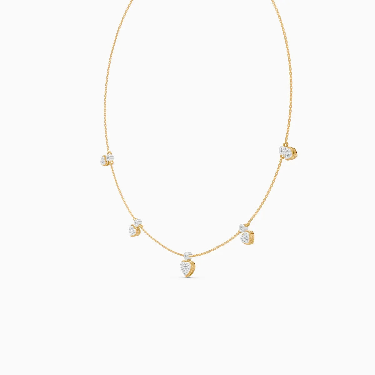 Blush Heart Charm Lab Diamond Chain