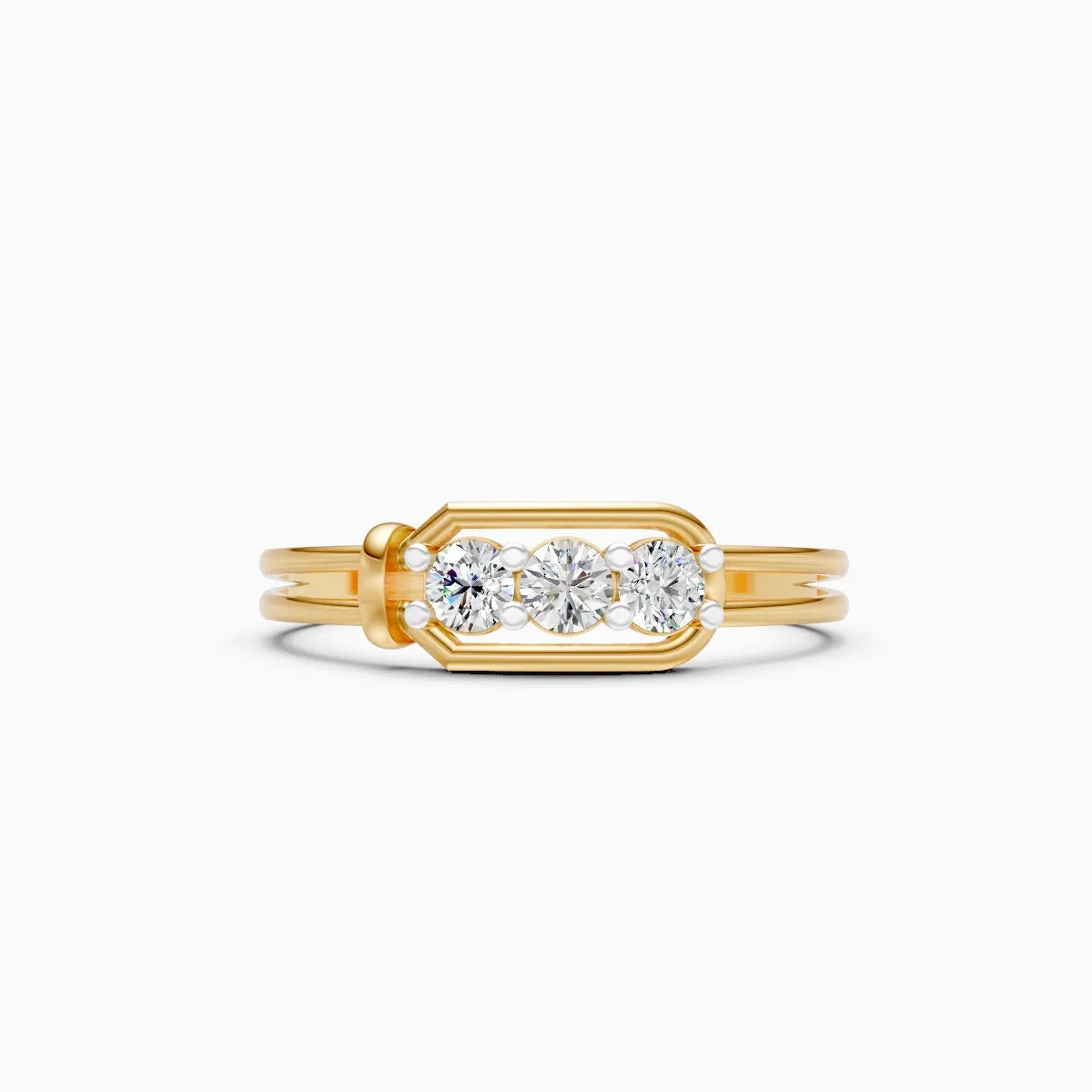 Three Diamond Bar Ring