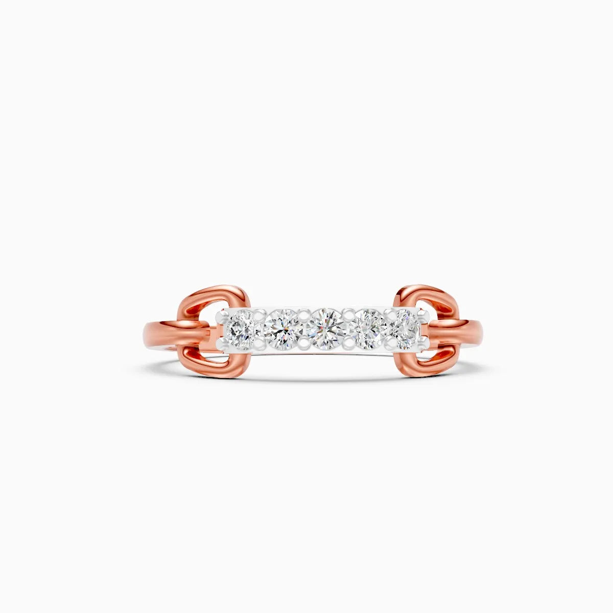 Diamond Chain Bar Ring