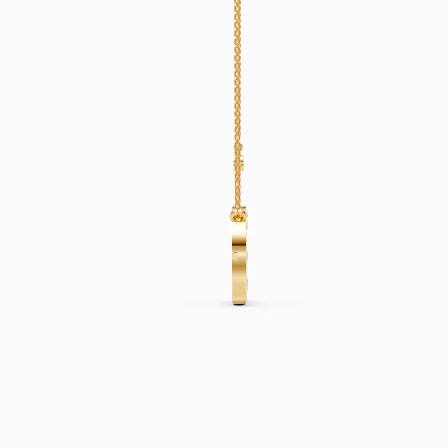 Circle Gold Lab Grown Diamond Necklace