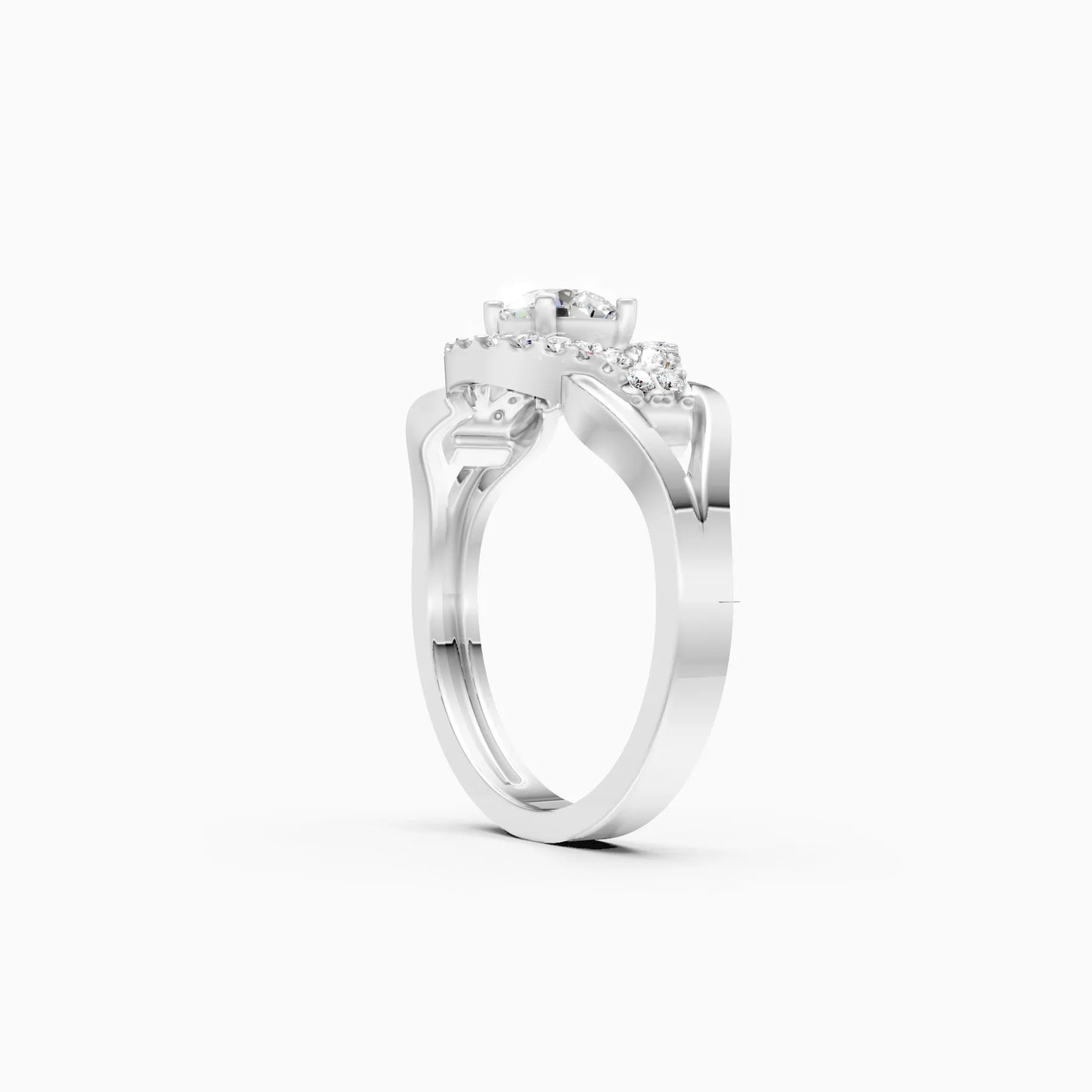 Celeste Spark Halo Solitaire Ring
