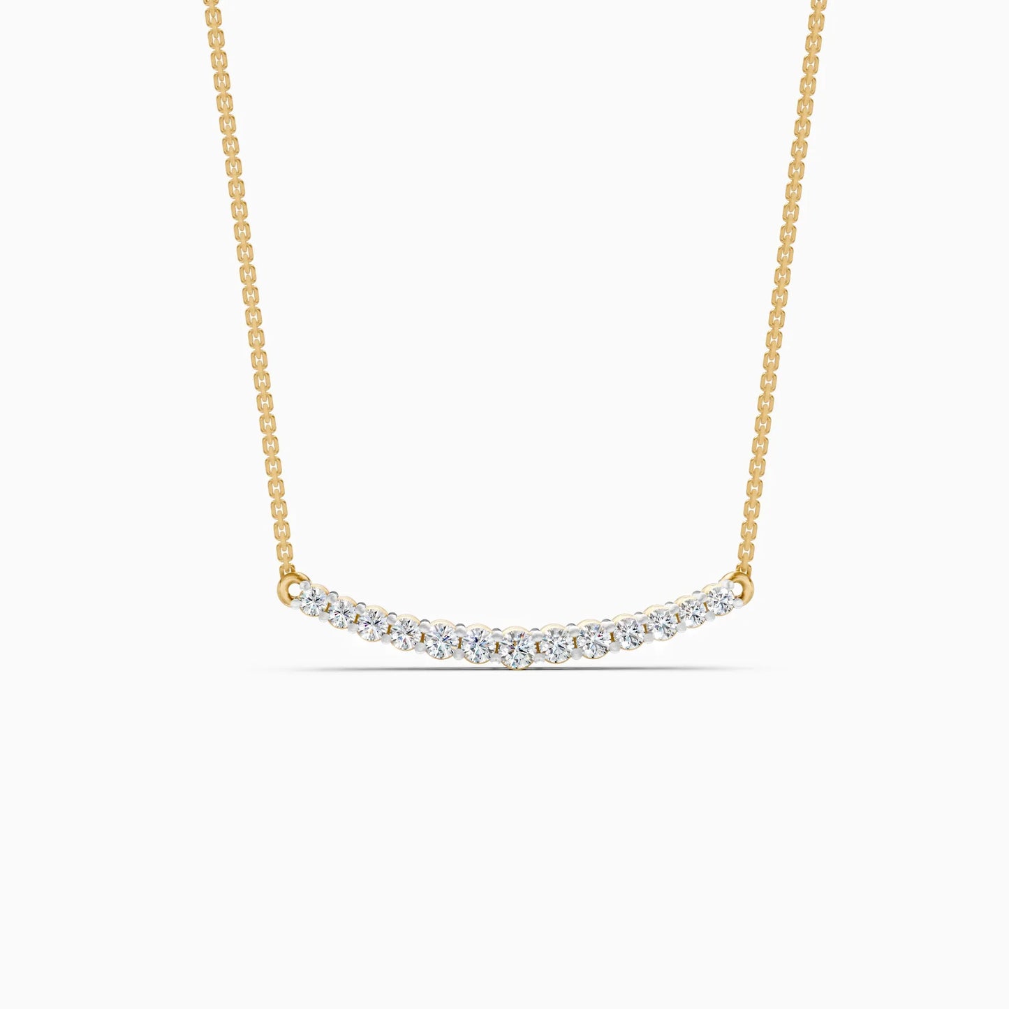 Dainty Lab Grown Diamond Bar Necklace