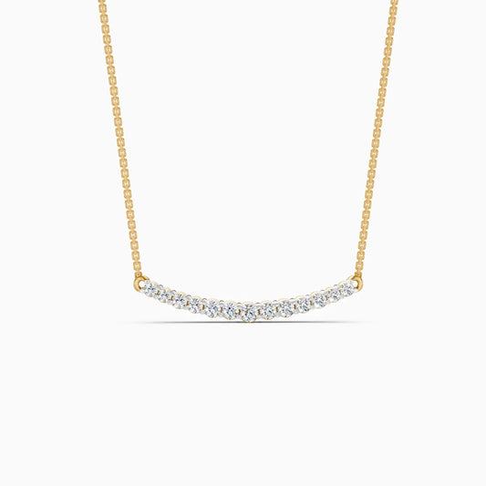 Dainty Lab Grown Diamond Bar Necklace