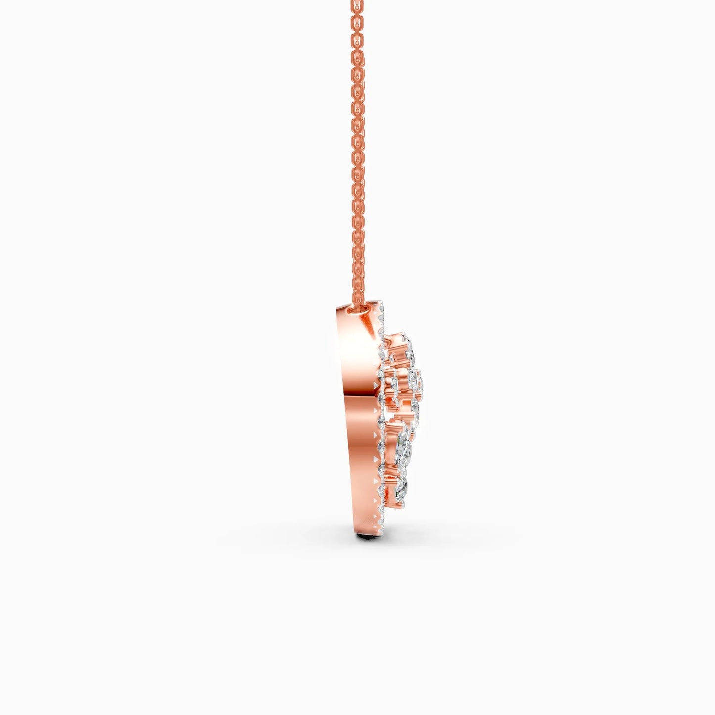 Lab Grown Diamond Floral Pendant Necklace