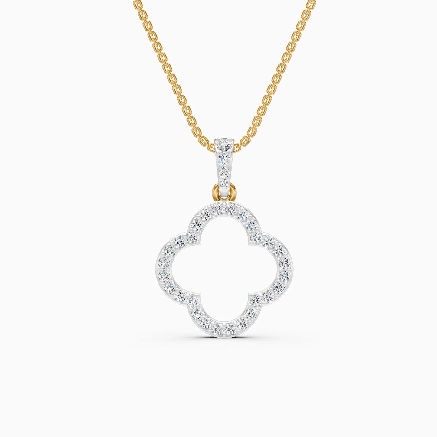 Clover Lab Grown Diamond Pendant Necklace