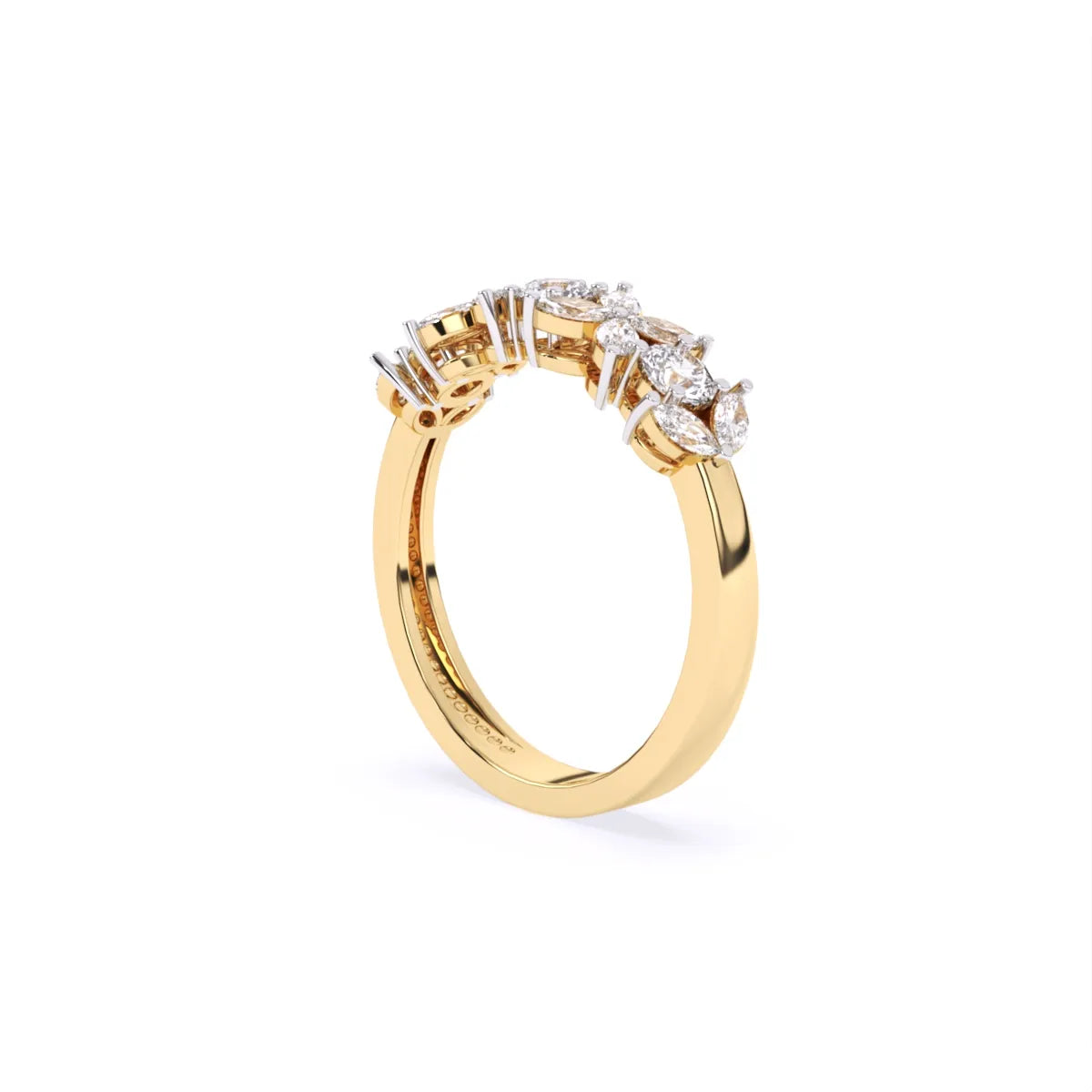 Marquise & Round Floral Lab Grown Diamond Ring
