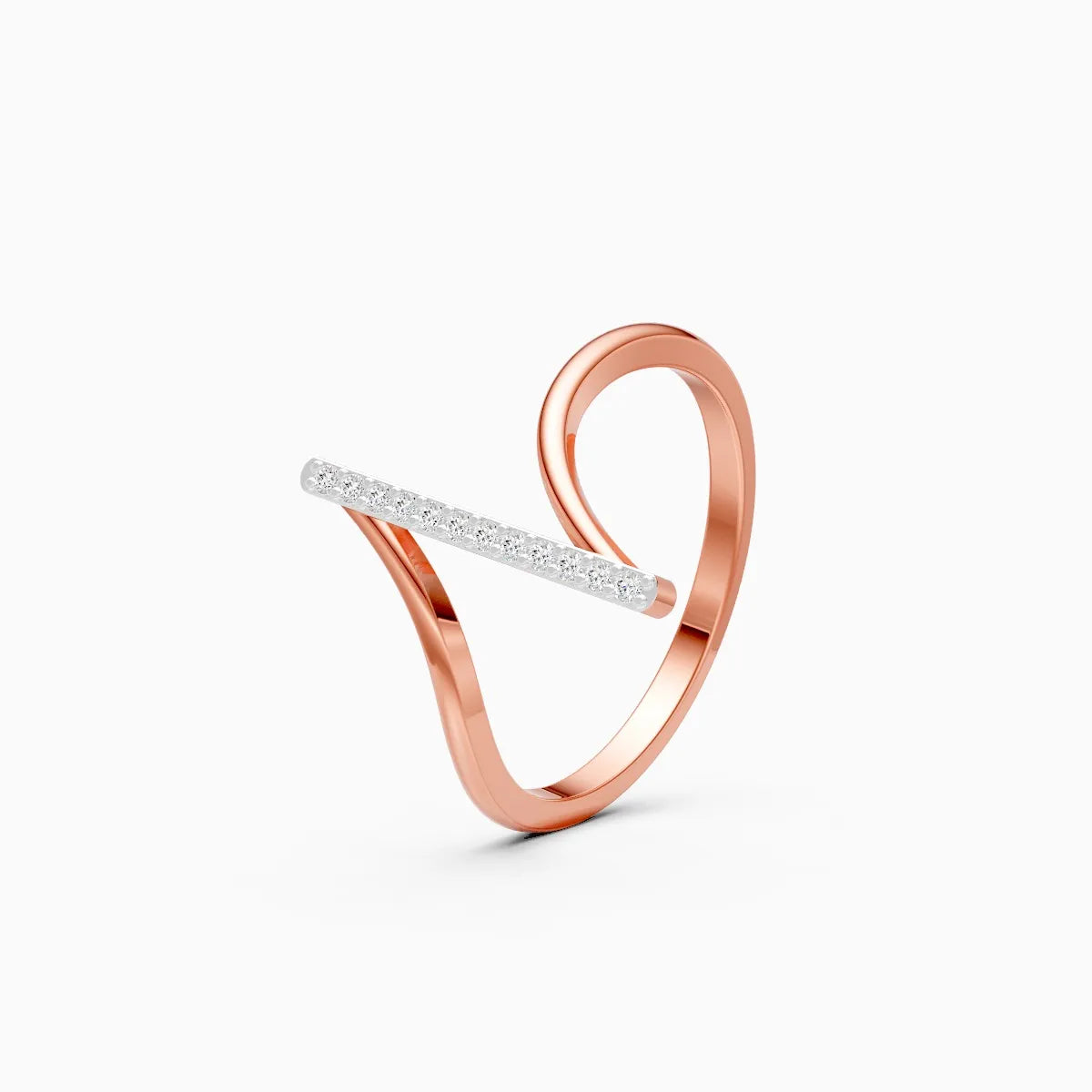 Stylish Open-Style Diamond Band