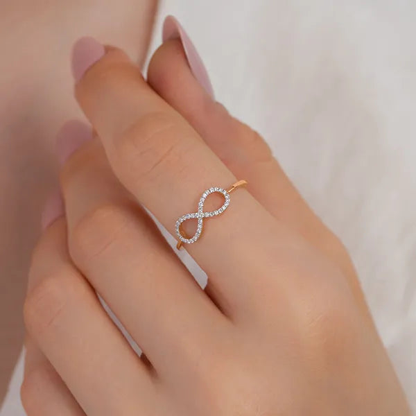 Full-Outline Micro-Pavé Infinity Symbol Ring